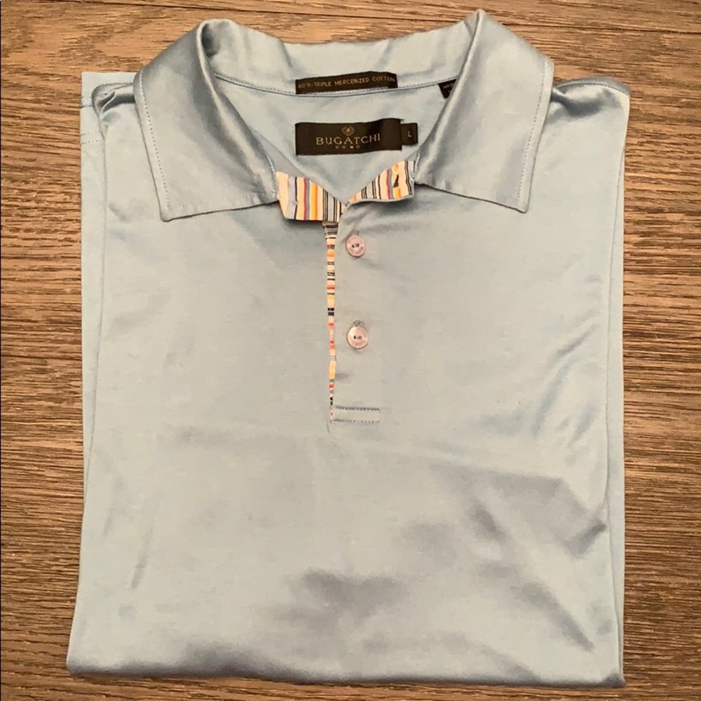 Bugatchi Uomo Mercerized Cotton Short Sleeve Shirt